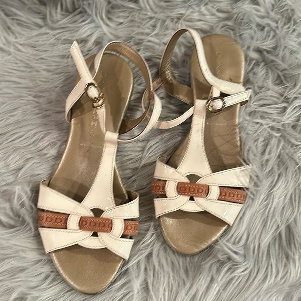 DONNA SERENA 🇮🇹 WOMEN'S BEIGE LEATHER SUMMER SANDALS